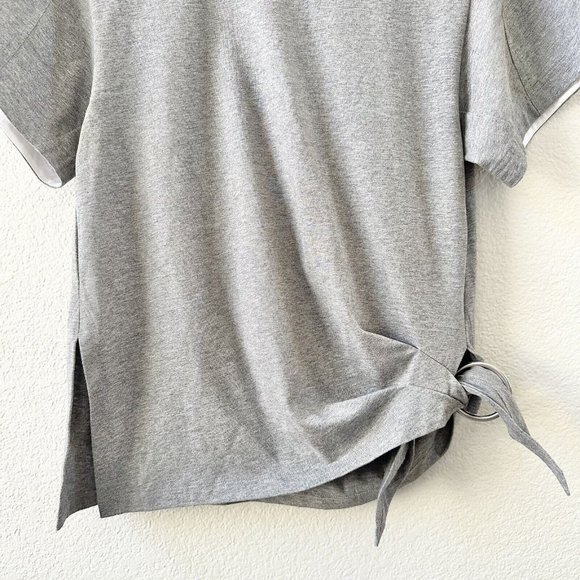 3.1 Phillip Lim Side Knot Tee Size Large Gray Women's - Picture 3 of 7